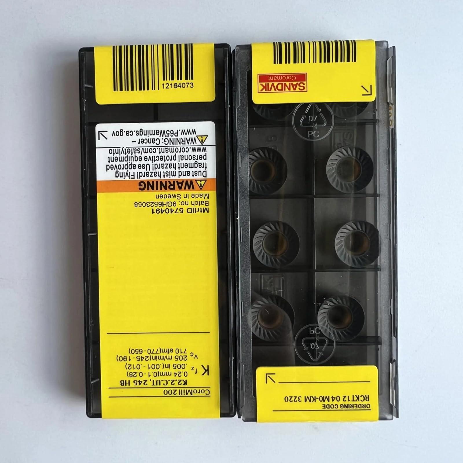 Original Sandvik / RCKT1204M0-KM 3220 / CNC lathe carbide blade 10 PCS
Original Sandvik / RCKT1204M0-KM 3220 / CNC lathe carbide blade 10 PCS