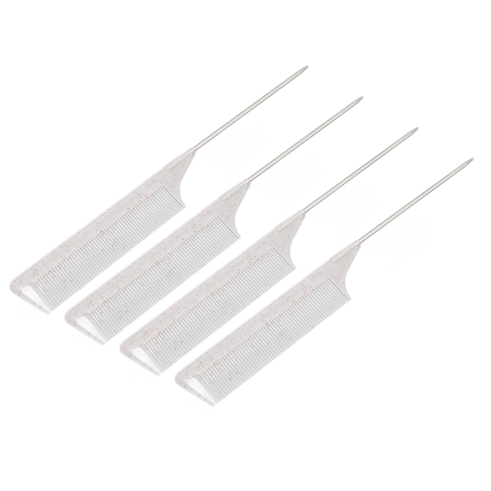 4 Pcs Rat Tail Comb Ergonomic Stainless Steel Handle Parting Comb for Hair Styling Braiding
4 Pcs Rat Tail Comb Ergonomic Stainless Steel Handle Parting Comb for Hair Styling Braiding