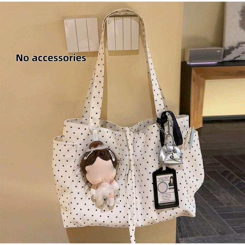 Polka Dot Canvas Tote Bag Large Capacity Shoulder Bag With Side Pockets Casual Daily Bag Women School And Work Commute Handbag бежевый
Polka Dot Canvas Tote Bag Large Capacity Shoulder Bag With Side Pockets Casual Daily Bag Women School And Work Commute Handbag бежевый