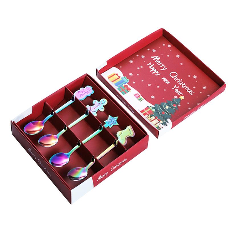 Coffee Spoon Set Stainless Steel Dessert Cake Spoon for Christmas Gifts Family Friends Color
Coffee Spoon Set Stainless Steel Dessert Cake Spoon for Christmas Gifts Family Friends Color