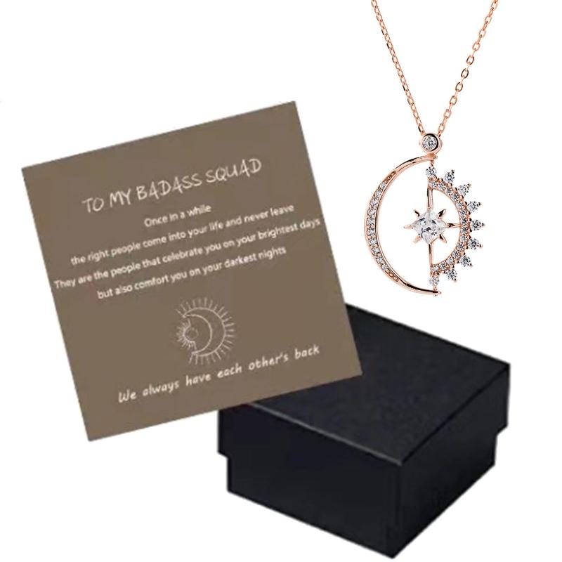 Personality Sun and Moon Heart Necklace Female Ins Fashion Pendant Niche Design Sense Net Red Clavicle Chain for Wom
Personality Sun and Moon Heart Necklace Female Ins Fashion Pendant Niche Design Sense Net Red Clavicle Chain for Wom