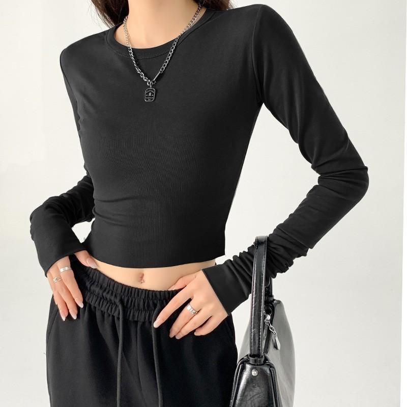 Женская футболка из чистого хлопка с длинным рукавом, новая весенне-осенняя приталенная базовая рубашка для ношения сверху, короткий приталенный топ XL
Женская футболка из чистого хлопка с длинным рукавом, новая весенне-осенняя приталенная базовая рубашка для ношения сверху, короткий приталенный топ XL