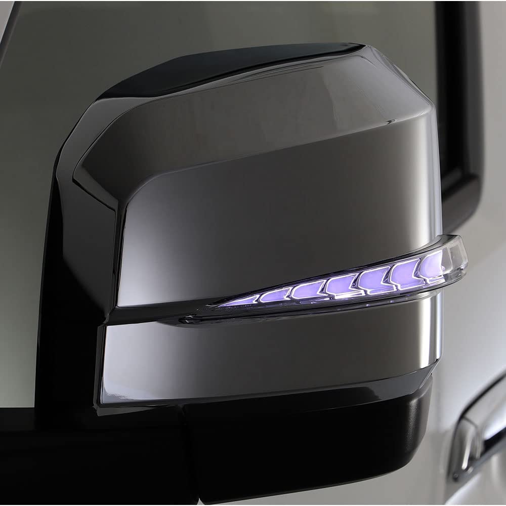 Sequential flowing door mirror for Hiace 200 series 6th with LED turn signal chrome plated inner chrome x blue VerticalArrow AVEST parts generation,
Sequential flowing door mirror for Hiace 200 series 6th with LED turn signal chrome plated inner chrome x blue VerticalArrow AVEST parts generation,