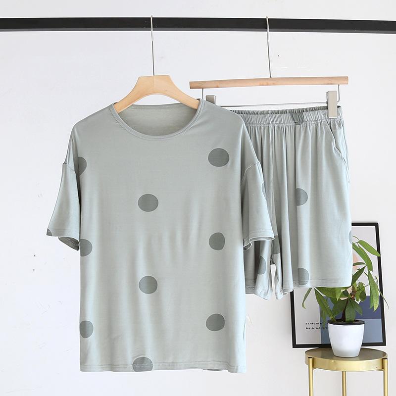 Новый летний женский комплект из двух предметов с короткими рукавами и шортами из 100% хлопка, трикотажный тонкий срез в горошек, женский комплект домашней одежды XL зелёный
Новый летний женский комплект из двух предметов с короткими рукавами и шортами из 100% хлопка, трикотажный тонкий срез в горошек, женский комплект домашней одежды XL зелёный