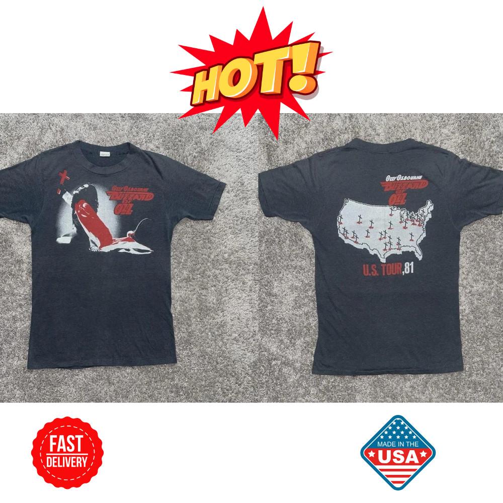 Vintage 80039;S Ozzy Osbourne 034;Blizzard Of Oz034; Us Tour 1981 Concert 2 Sides T-Shirt Unisex T-Shirt L
Vintage 80039;S Ozzy Osbourne 034;Blizzard Of Oz034; Us Tour 1981 Concert 2 Sides T-Shirt Unisex T-Shirt L