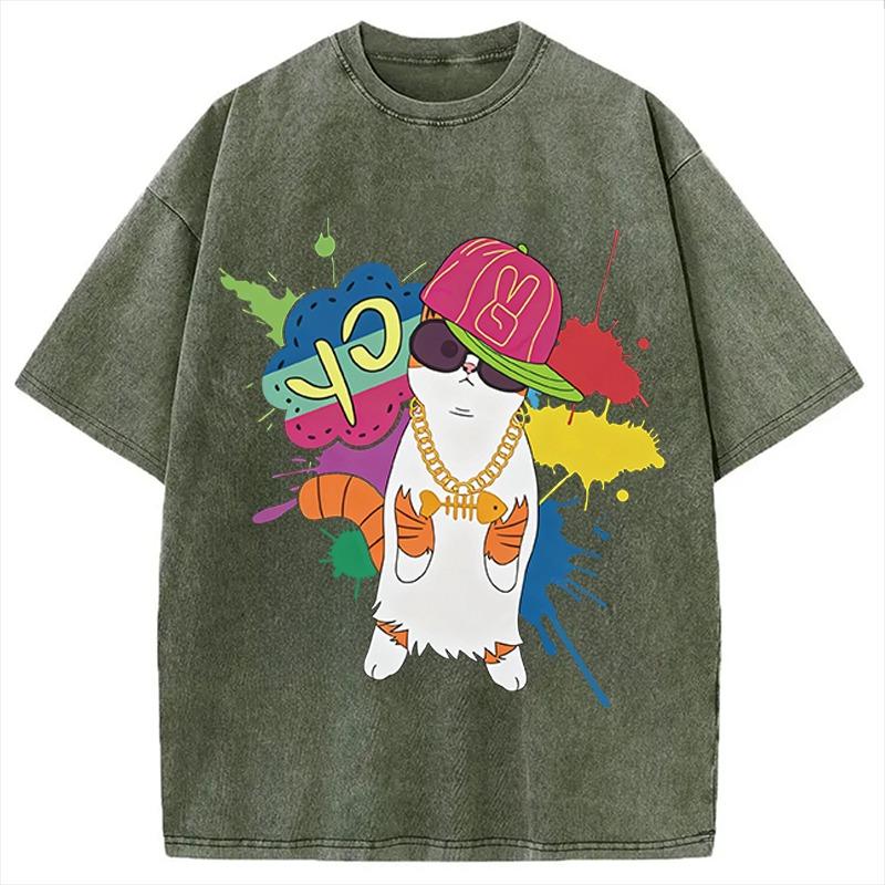 Men s Vintage Washed Hip Hop Cat T-Shirt Retro Short Sleeve O-neck Dropped Shoulder Oversized Tee Wear Holiday Tops 3XL
Men s Vintage Washed Hip Hop Cat T-Shirt Retro Short Sleeve O-neck Dropped Shoulder Oversized Tee Wear Holiday Tops 3XL