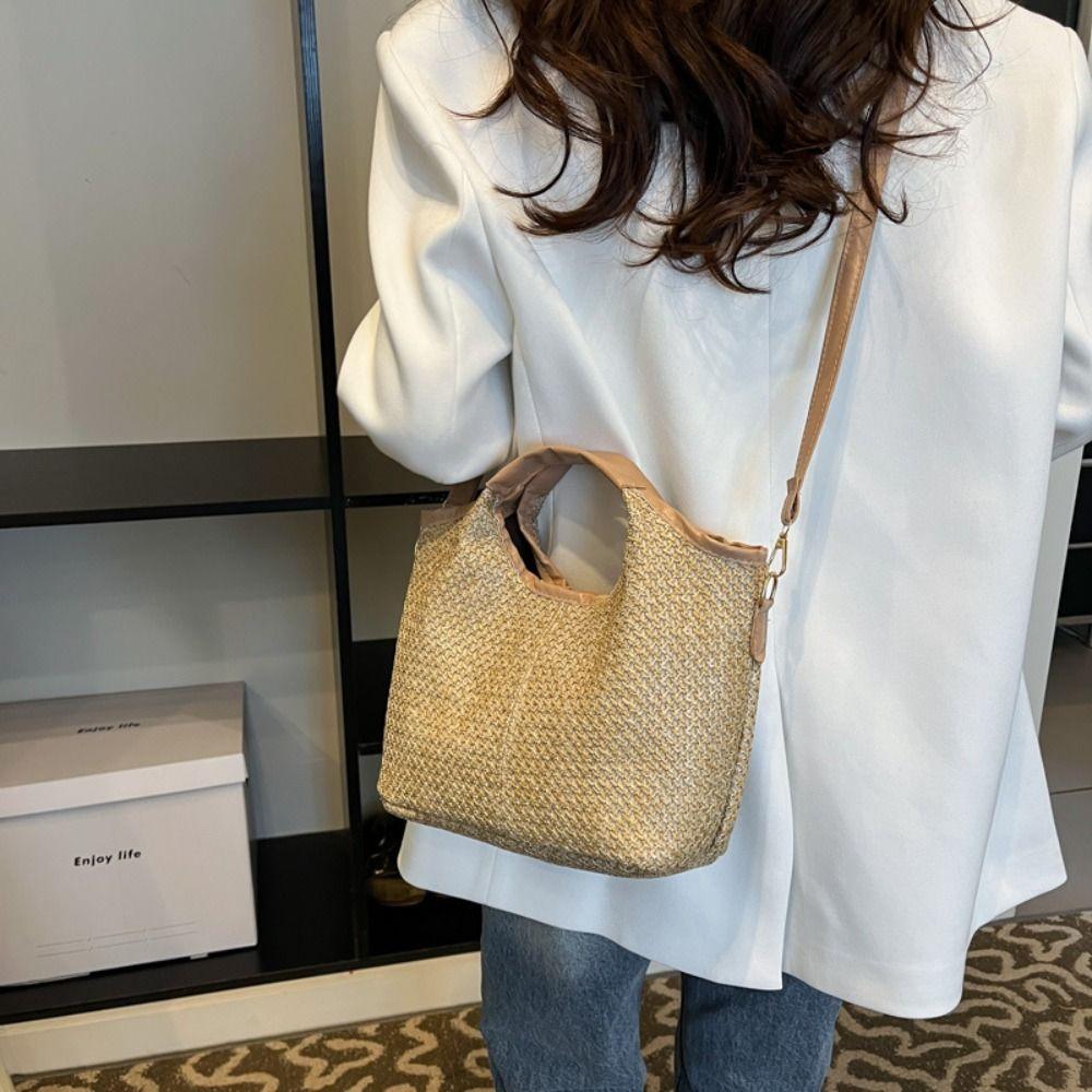 Beach Handbag Beach Bag Large Capacity Vegetable Basket Cute Raffia Shoulder Bag Travel Style 2
Beach Handbag Beach Bag Large Capacity Vegetable Basket Cute Raffia Shoulder Bag Travel Style 2