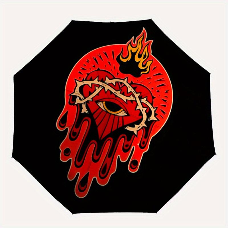 1pc Heart Flame Automatic Open/Close Umbrella, Portable Folding Umbrella for Travel, Themed Events,
1pc Heart Flame Automatic Open/Close Umbrella, Portable Folding Umbrella for Travel, Themed Events,