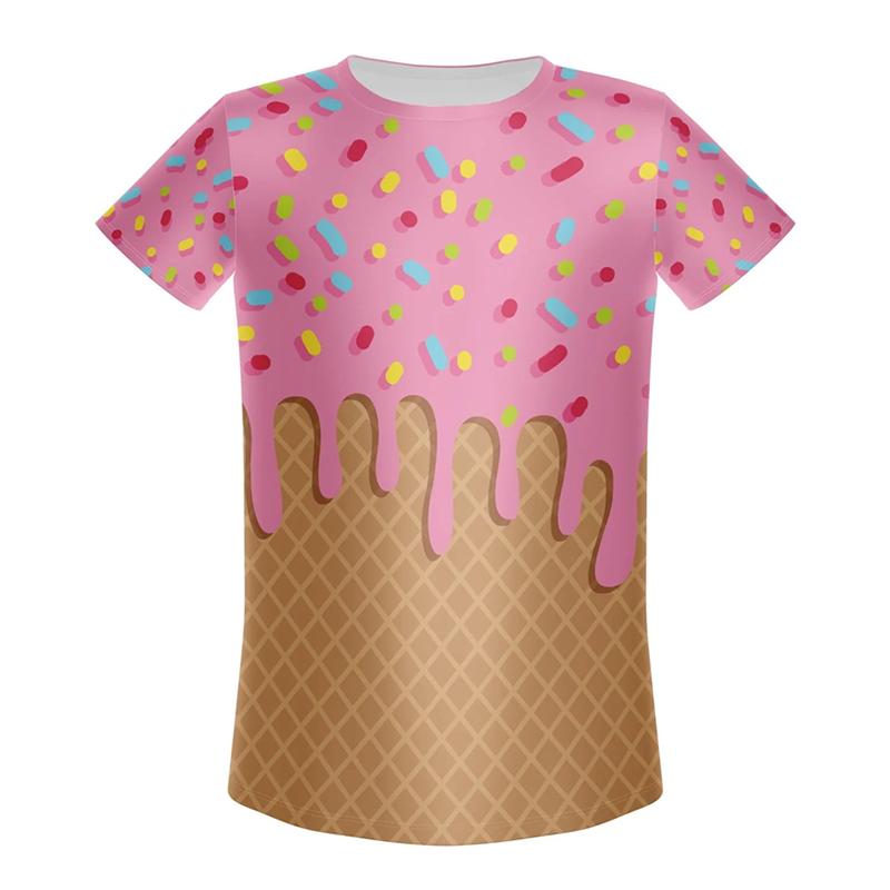 Summer Round Neck 3D Fun Ice Cream Printed Top Fashionable Casual Short Sleeved Children s Girl T-shirts 110
Summer Round Neck 3D Fun Ice Cream Printed Top Fashionable Casual Short Sleeved Children s Girl T-shirts 110