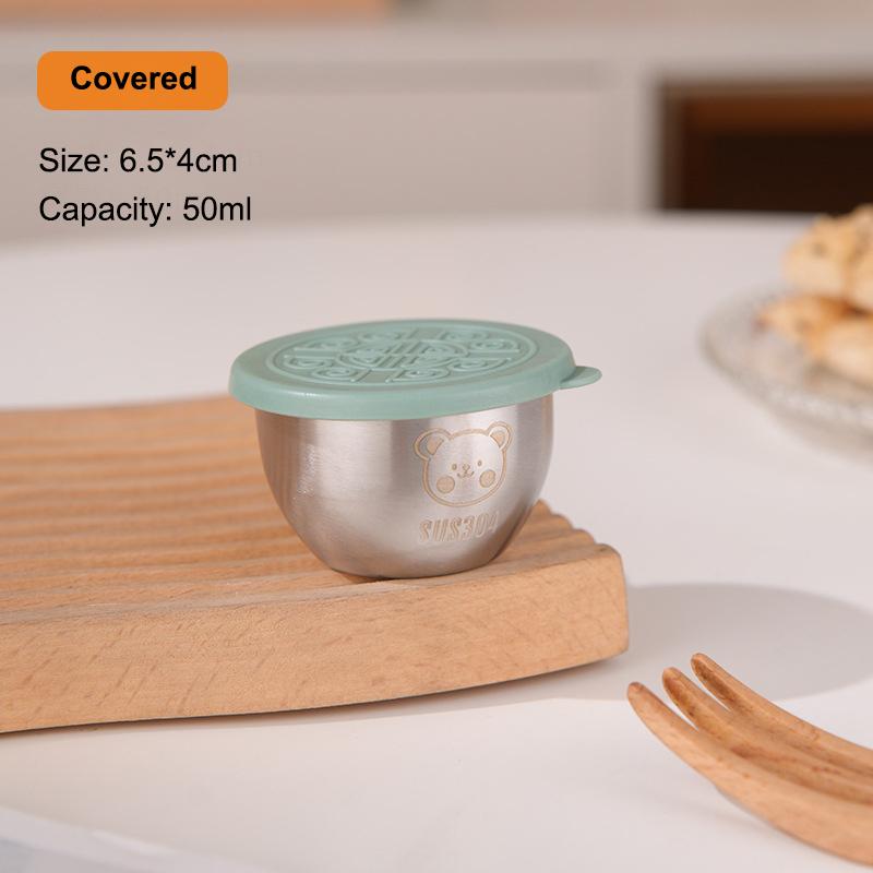 304 Stainless Steel Sauce Seasoning Container 50Ml Sauce Cup Silicone Cover Leak-Proof Salad Dipping Dish Small Storage Box 6.5CM
304 Stainless Steel Sauce Seasoning Container 50Ml Sauce Cup Silicone Cover Leak-Proof Salad Dipping Dish Small Storage Box 6.5CM
