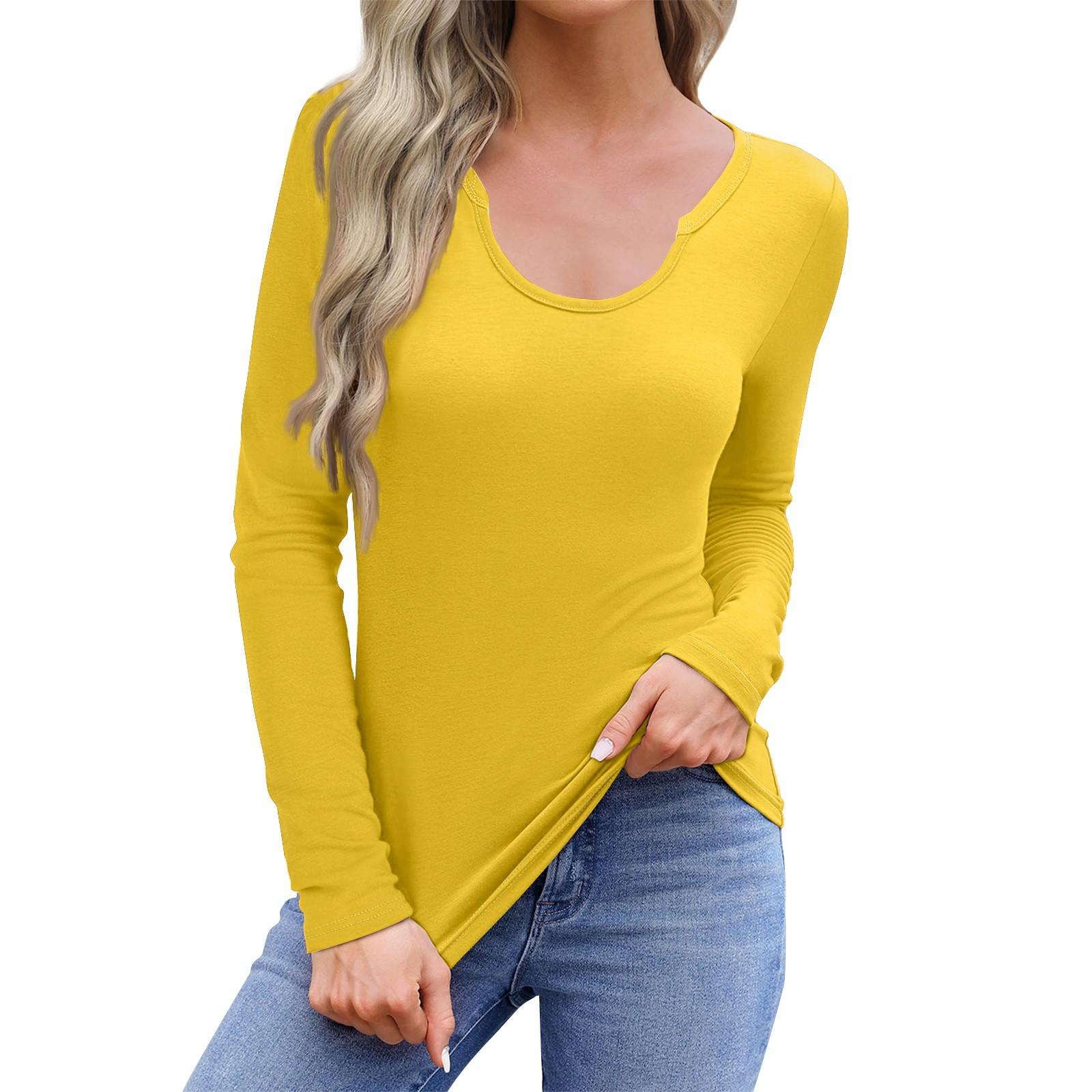 Женская повседневная модная удобная рубашка с длинным рукавом и U-образным вырезом, повседневная свободная футболка, топы XL оранжевый
Женская повседневная модная удобная рубашка с длинным рукавом и U-образным вырезом, повседневная свободная футболка, топы XL оранжевый