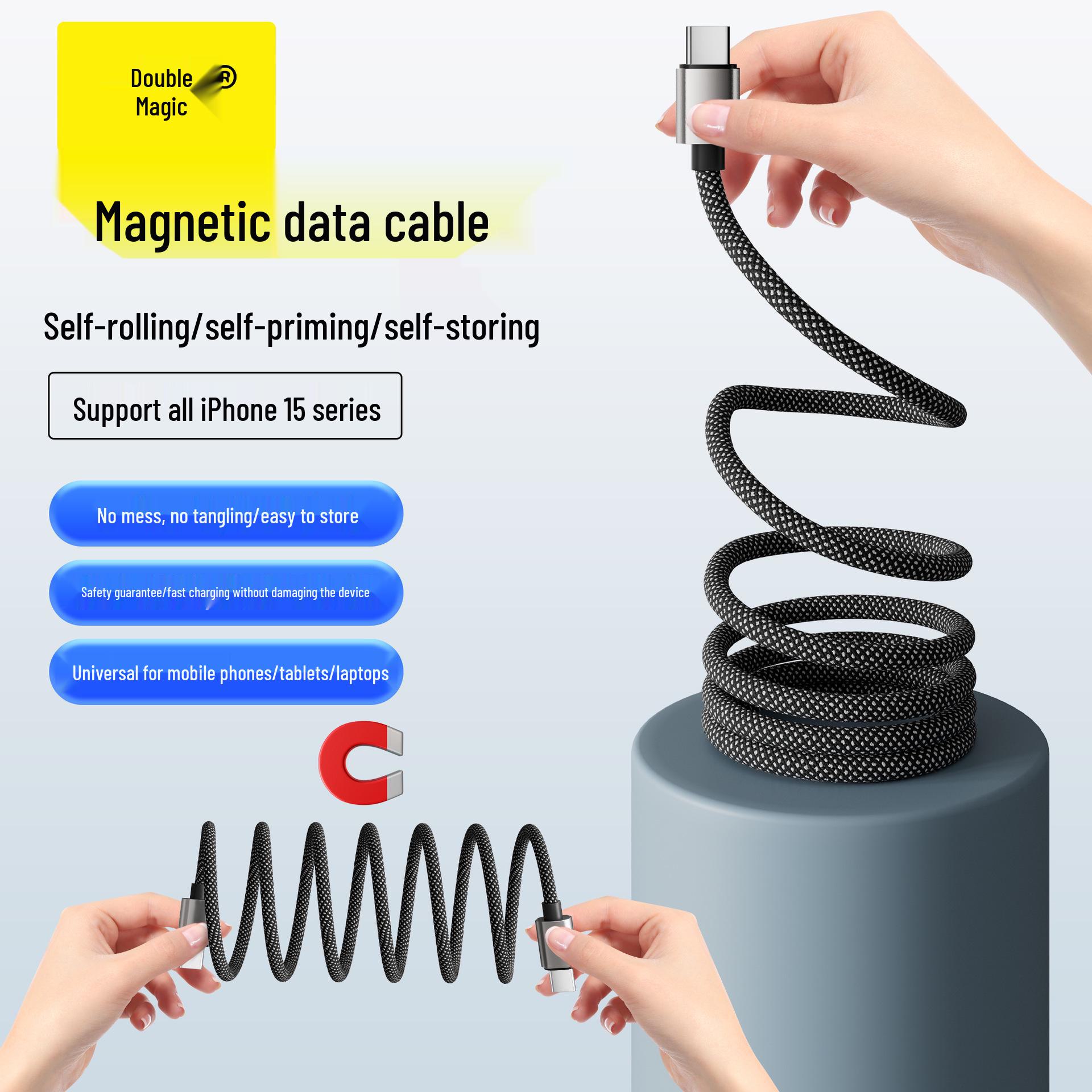 Магнитный кабель для быстрой зарядки Beimo для Apple, Huawei и Android 1-meter Tech Black
Магнитный кабель для быстрой зарядки Beimo для Apple, Huawei и Android 1-meter Tech Black