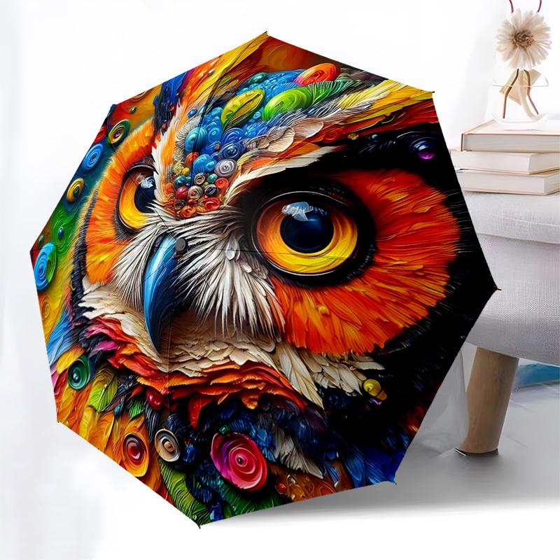 1pc Colorful Owl Design Automatic Opening/Closing Umbrella with Foldable Design, 8-Bone Iron Frame, Outdoor, Suitable for Fans, Travelers, Daily Use,
1pc Colorful Owl Design Automatic Opening/Closing Umbrella with Foldable Design, 8-Bone Iron Frame, Outdoor, Suitable for Fans, Travelers, Daily Use,