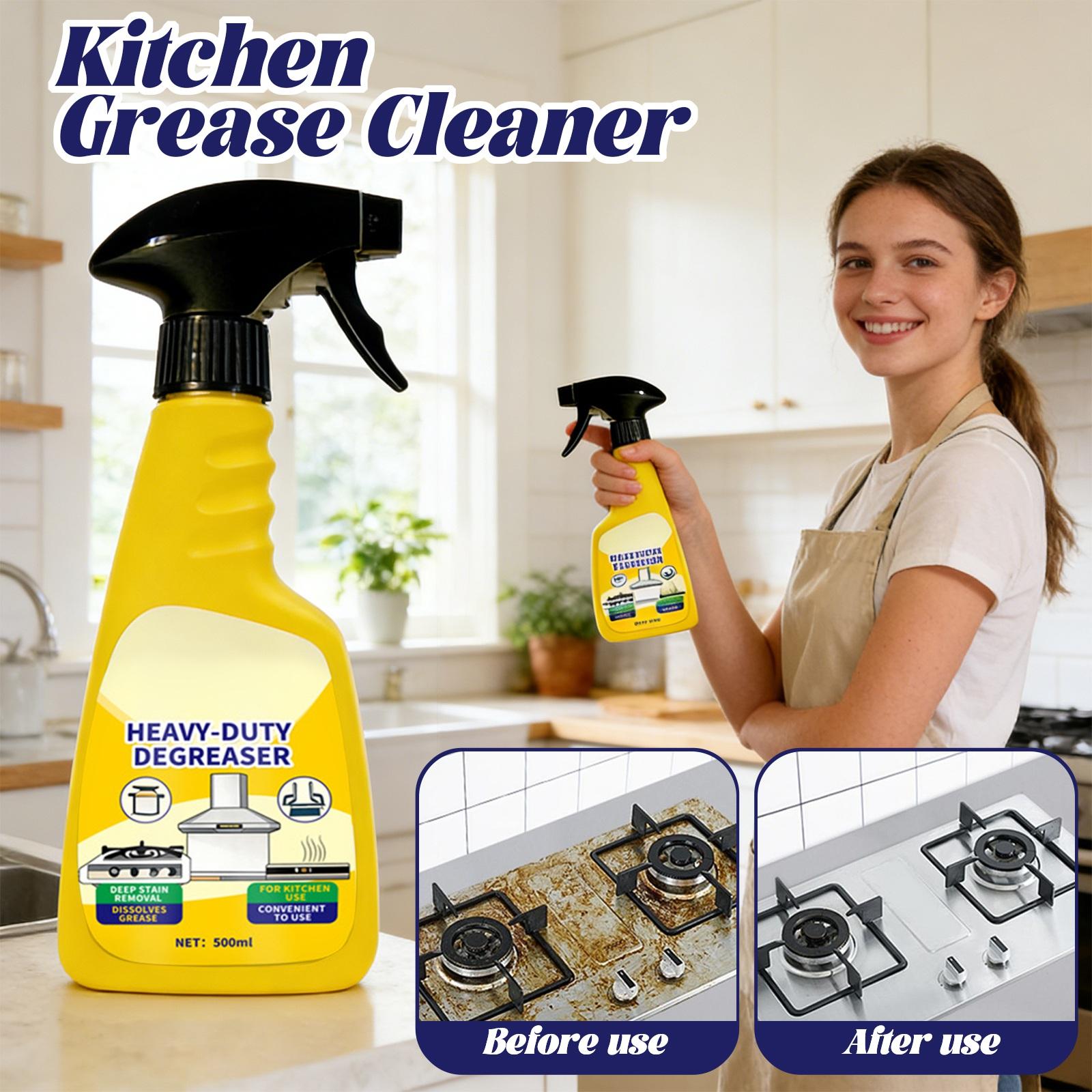 Heavy Duty Degreaser Spray for Kitchen Appliances and Surfaces Oil Stain Remover Multipurpose Cleaner 500ml Bottle One Size
Heavy Duty Degreaser Spray for Kitchen Appliances and Surfaces Oil Stain Remover Multipurpose Cleaner 500ml Bottle One Size