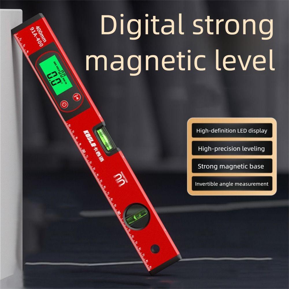 0-90° Range Digital Protractor High Precision Magnetic Level Measuring Ruler Home Improvement 300mm
0-90° Range Digital Protractor High Precision Magnetic Level Measuring Ruler Home Improvement 300mm