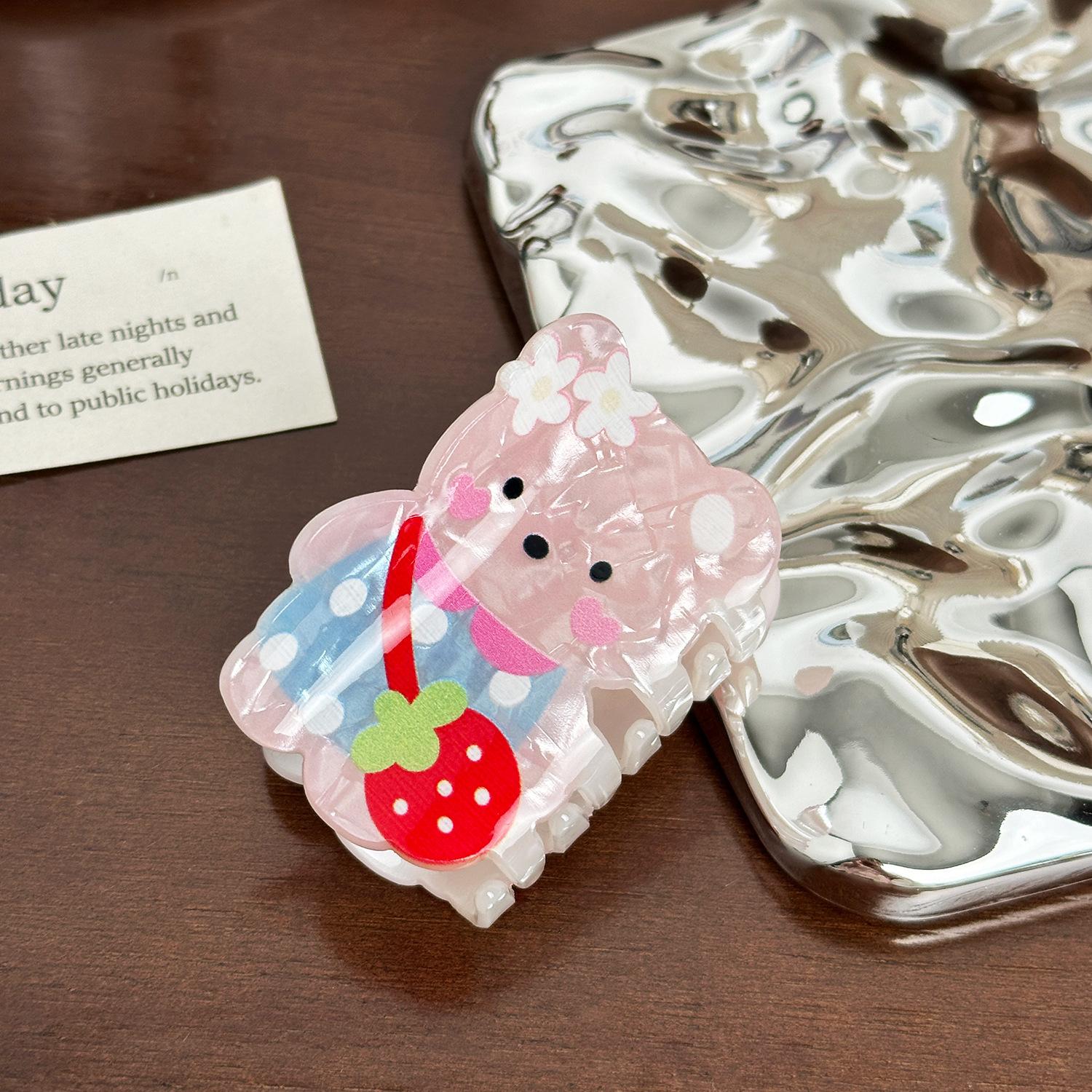 Bear Cartoon Endearing Hair Claw Clip Beautiful Acrylic Hair Accessory For Women Strawberry Bear
Bear Cartoon Endearing Hair Claw Clip Beautiful Acrylic Hair Accessory For Women Strawberry Bear