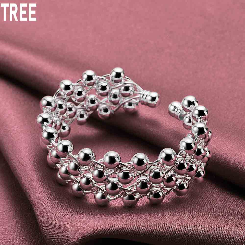 Браслет из стерлингового серебра 925 пробы со скользящими бусинами, модные свадебные украшения 55MM
Браслет из стерлингового серебра 925 пробы со скользящими бусинами, модные свадебные украшения 55MM