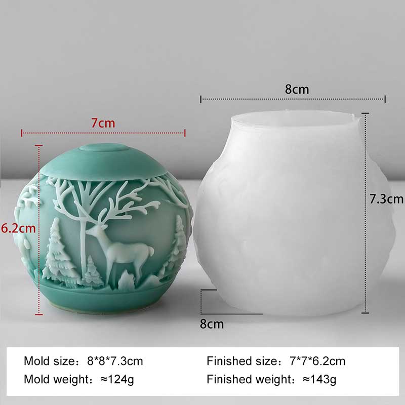 DIY Christmas Candle Round Ball Reindeer Silicone Mold Handmade Aroma Plaster Resin Mould Christmas Candle Making Supplies
DIY Christmas Candle Round Ball Reindeer Silicone Mold Handmade Aroma Plaster Resin Mould Christmas Candle Making Supplies