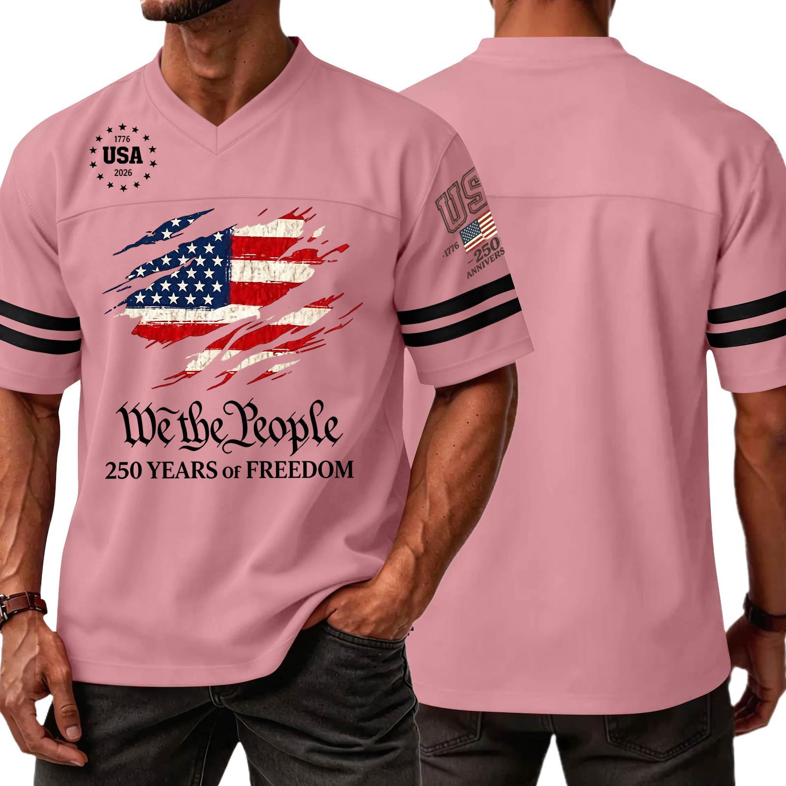 Men s V Neck Short Sleeve Sports T Shirt with 250 Years of Print Casual Jersey Style Top for Independence Day S розовый
Men s V Neck Short Sleeve Sports T Shirt with 250 Years of Print Casual Jersey Style Top for Independence Day S розовый