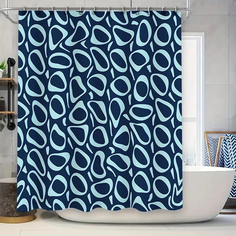 Modern Blue White Shower Curtain With Non-Slip Grip Rings For Bathroom Decor Waterproof Fabric Bath Liner W60H190(CM)-1 Pcs
Modern Blue White Shower Curtain With Non-Slip Grip Rings For Bathroom Decor Waterproof Fabric Bath Liner W60H190(CM)-1 Pcs