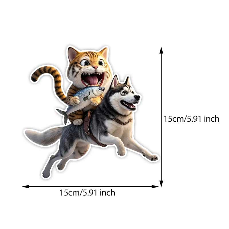 Cartoon Animal Theme Funny Big Faced Cat Riding Dog Waterproof Vinyl Decals Auto Body Window Bumper Decor Motorcycle Helmet Stickers TM274 A-15cm Longest Side
Cartoon Animal Theme Funny Big Faced Cat Riding Dog Waterproof Vinyl Decals Auto Body Window Bumper Decor Motorcycle Helmet Stickers TM274 A-15cm Longest Side