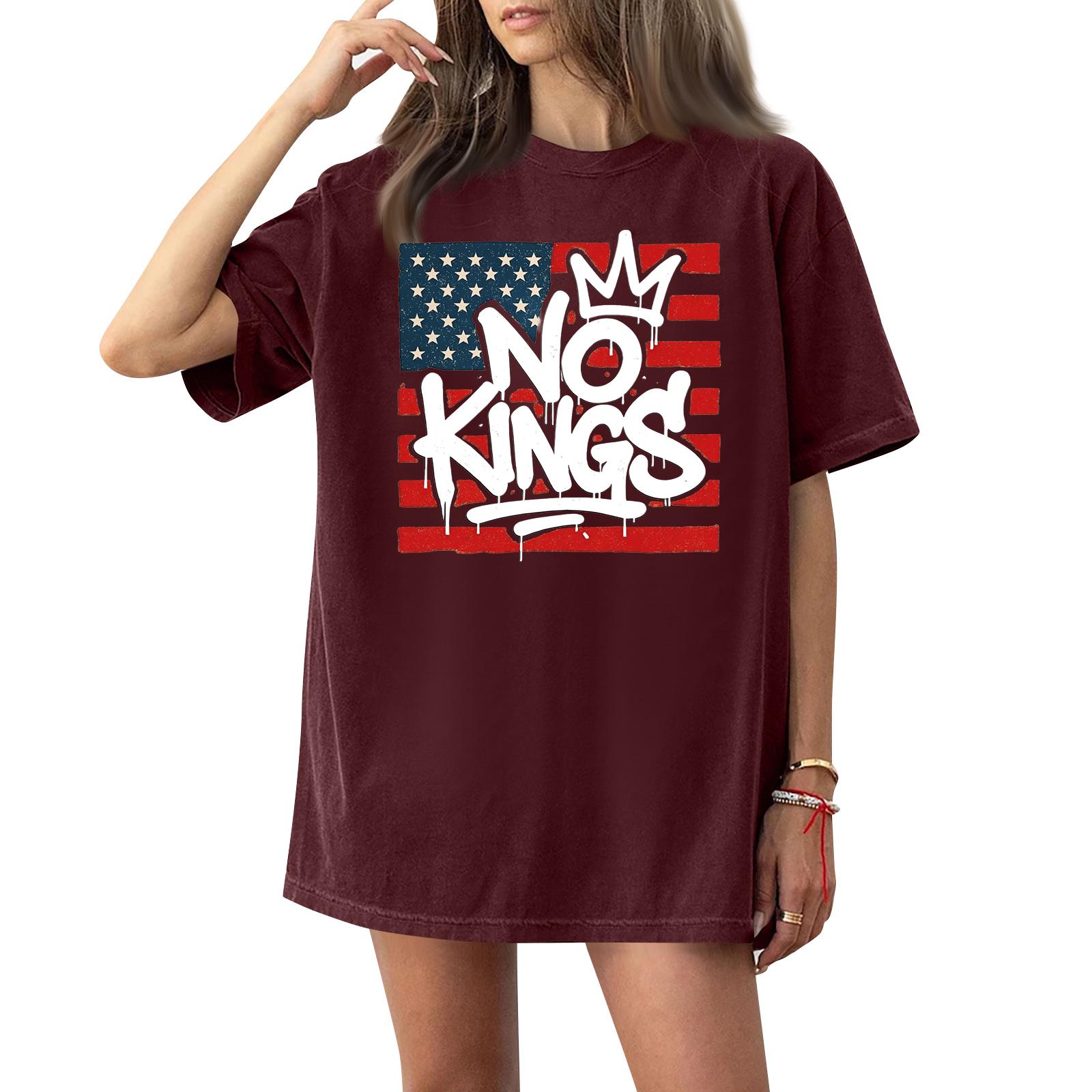 Women Casual Crew Neck Short Sleeve T Shirt Loose Fit Graphic Print Tee Top Streetwear Style Summer Basic L винный
Women Casual Crew Neck Short Sleeve T Shirt Loose Fit Graphic Print Tee Top Streetwear Style Summer Basic L винный