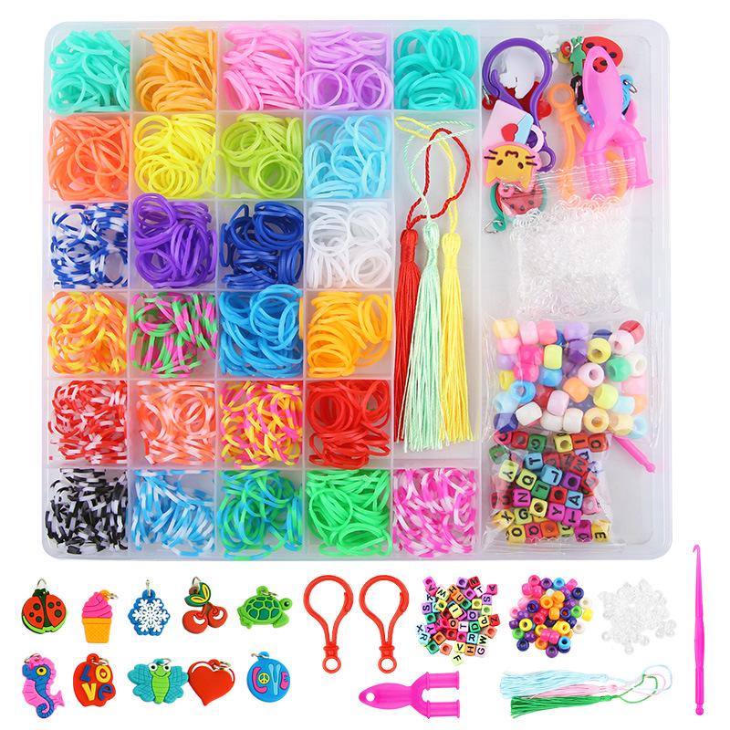 1000 Rainbow Rubber Bands Bracelet Kit for Kids - 25 Compartments for DIY Colorful Woven Bracelets and Educational Toy
1000 Rainbow Rubber Bands Bracelet Kit for Kids - 25 Compartments for DIY Colorful Woven Bracelets and Educational Toy