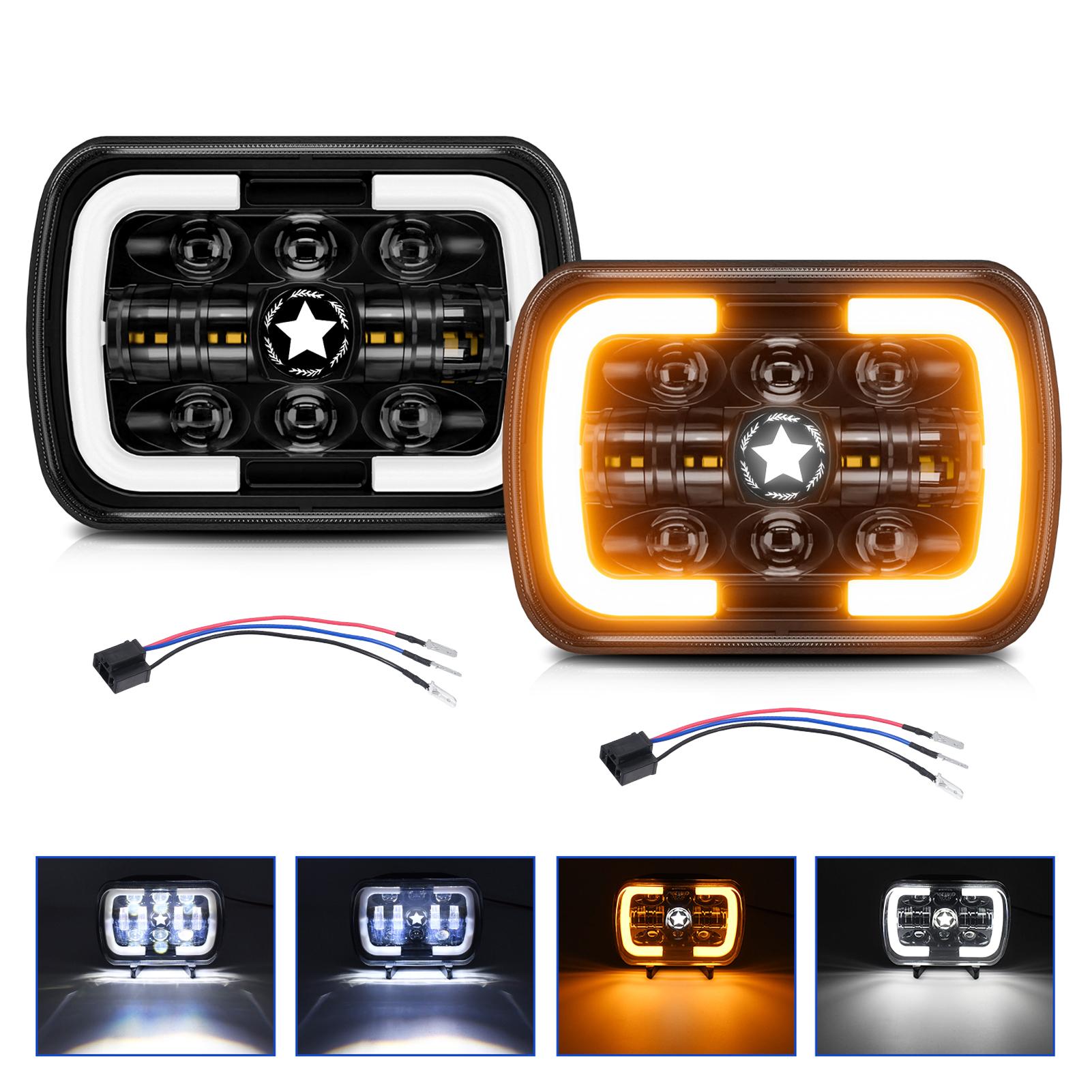 2 шт. 7 светодиодные фары, прямоугольные фары с дальним/ближним светом, замена указателя поворота для
2 шт. 7 светодиодные фары, прямоугольные фары с дальним/ближним светом, замена указателя поворота для