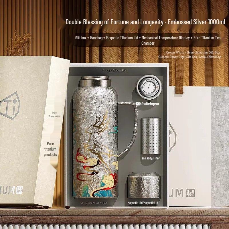 Pure Titanium Tea Thermos with Mechanical Temperature Display for Home, Office, or Car
Pure Titanium Tea Thermos with Mechanical Temperature Display for Home, Office, or Car
