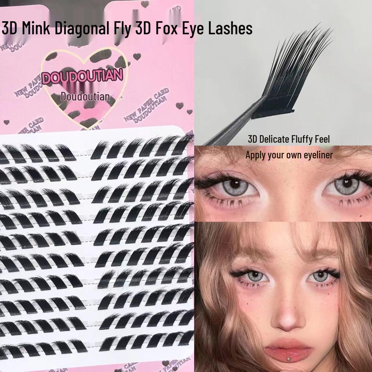 Sweet 3D Mink Eyelashes: Self-Adhesive with Fox Eye Effect, Dense, Curled, Lightweight European Style
Sweet 3D Mink Eyelashes: Self-Adhesive with Fox Eye Effect, Dense, Curled, Lightweight European Style