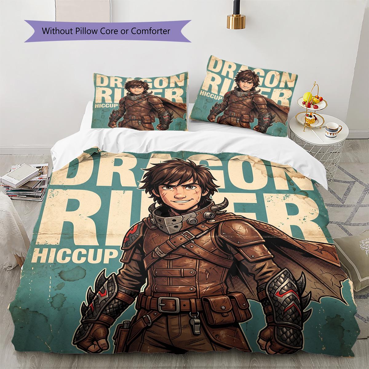 How to Train Your Dragon Pillowcase & Duvet Cover Set for Home Decor Birthday Gift (1 * duvet cover + 2 * pillowcase, without core) 135x200cm
How to Train Your Dragon Pillowcase & Duvet Cover Set for Home Decor Birthday Gift (1 * duvet cover + 2 * pillowcase, without core) 135x200cm