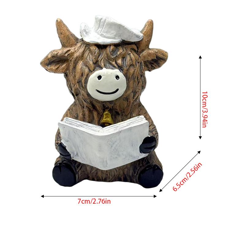 Highland Cow Resin Figurine - Creative Home Desk Decoration Item - Bathroom Cute Animal Craftwork Reading Horse
Highland Cow Resin Figurine - Creative Home Desk Decoration Item - Bathroom Cute Animal Craftwork Reading Horse