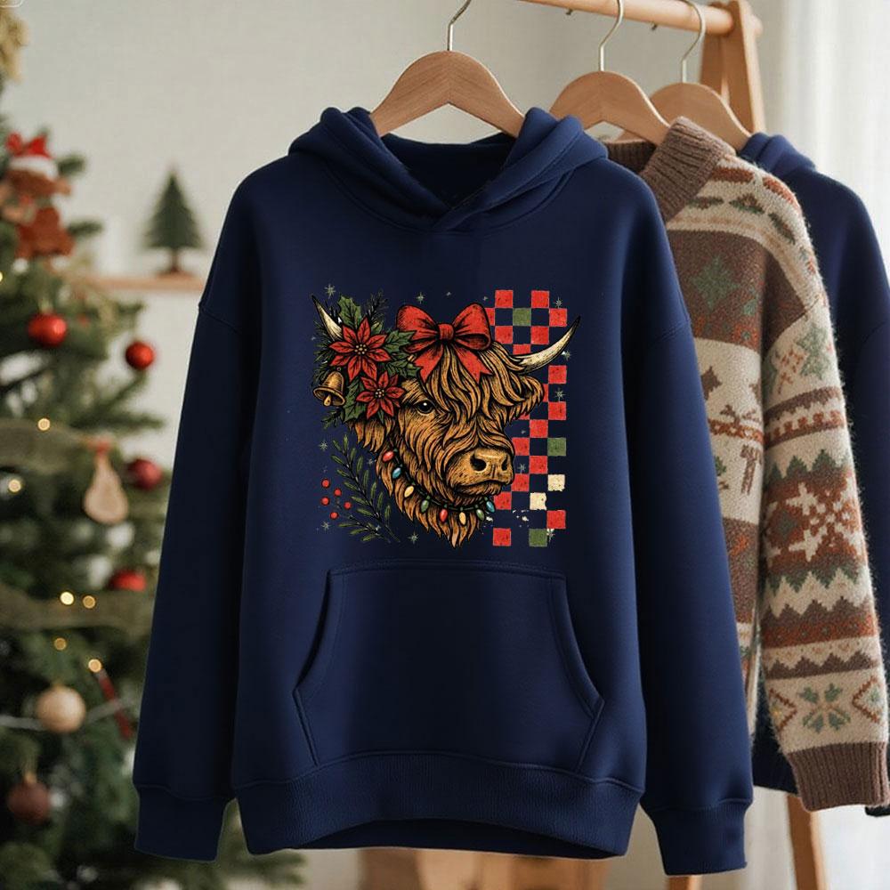 Floral Checkered Christmas Highland Cow Santa Claus Women Hoodie Preppy Christmas Hoodie Long Sleeve Drop Shoulder Tracksuit 3XL
Floral Checkered Christmas Highland Cow Santa Claus Women Hoodie Preppy Christmas Hoodie Long Sleeve Drop Shoulder Tracksuit 3XL