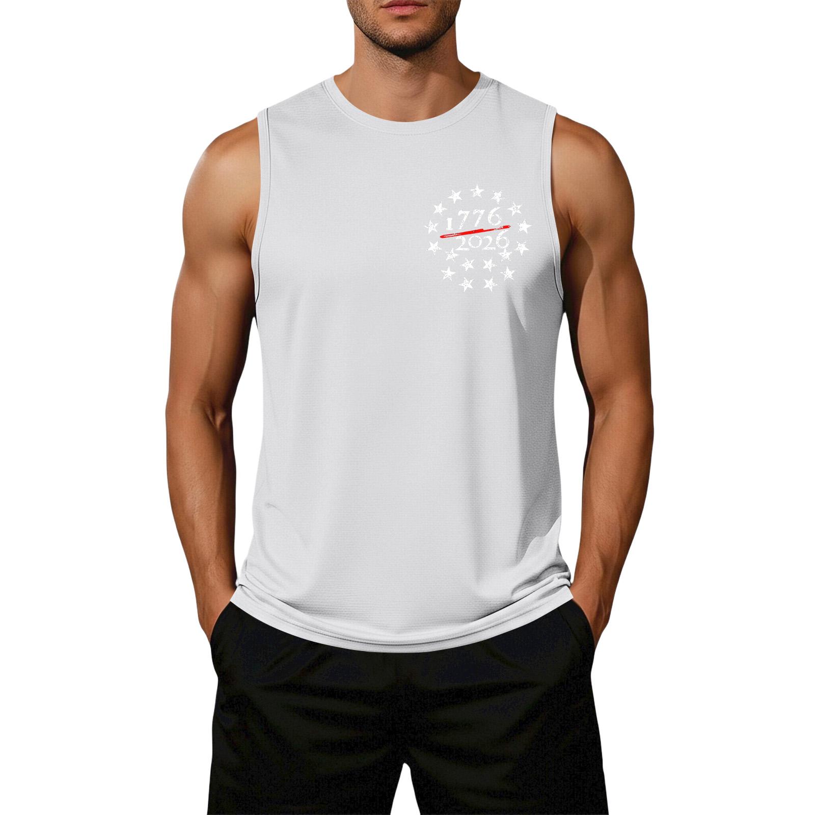 Men s Loose Fit Casual Sleeveless Top Flag Print Graphic 250 Years Semiquincentennial We The People Patriotic Design Summer Shirt XXXL білий
Men s Loose Fit Casual Sleeveless Top Flag Print Graphic 250 Years Semiquincentennial We The People Patriotic Design Summer Shirt XXXL білий