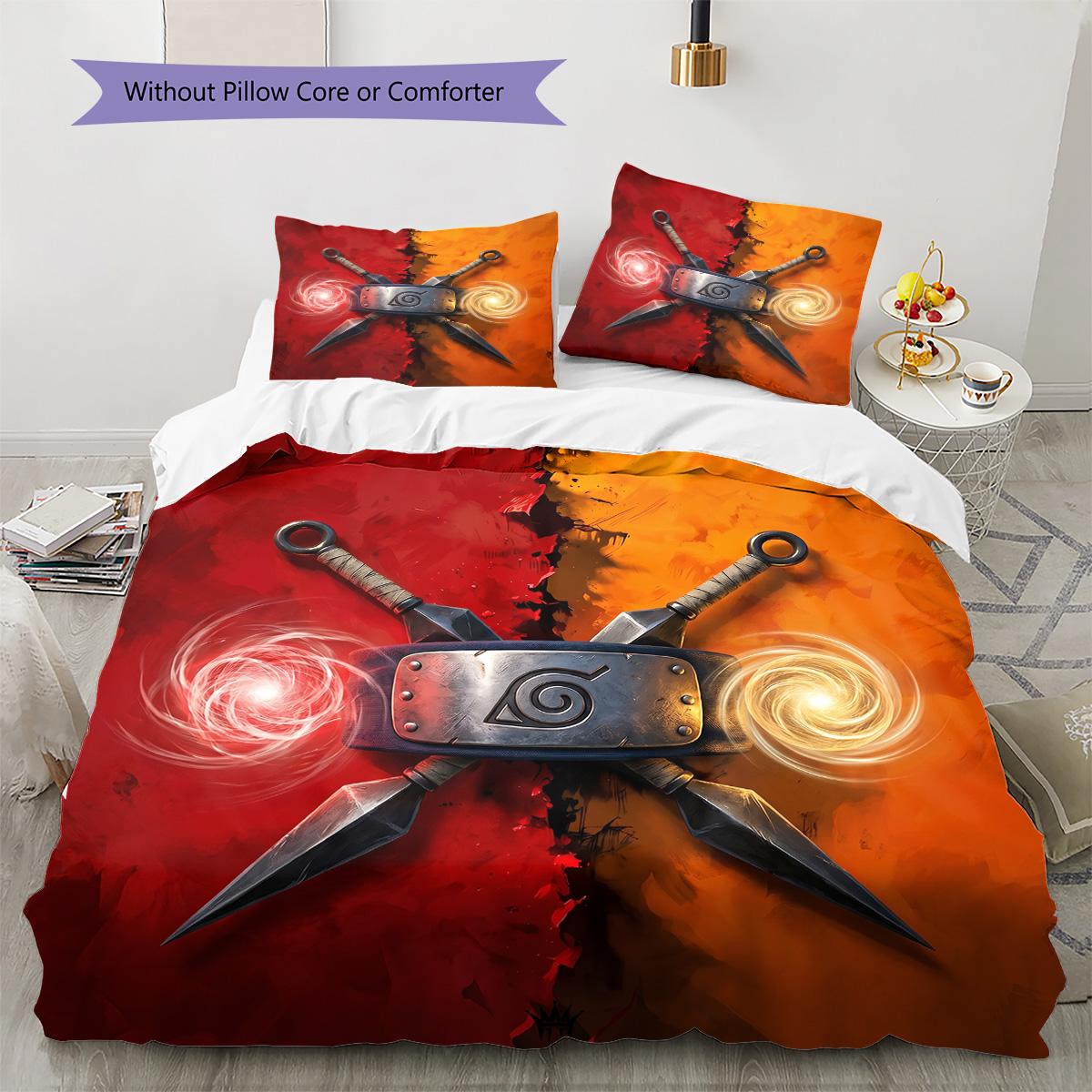 Naruto Printed Pattern Bedding Set Pillowcase & Duvet Cover Set for Home Decor Birthday Gift (1 * duvet cover + 2 * pillowcase, without core) 135x200cm
Naruto Printed Pattern Bedding Set Pillowcase & Duvet Cover Set for Home Decor Birthday Gift (1 * duvet cover + 2 * pillowcase, without core) 135x200cm
