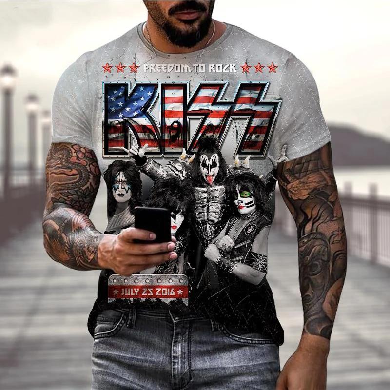 Футболки Rock Band Kiss 3D-друк Чоловіки Жінки Мода Крута Футболка З коротким рукавом Хіп-хоп Вуличний одяг Харадзюку S
Футболки Rock Band Kiss 3D-друк Чоловіки Жінки Мода Крута Футболка З коротким рукавом Хіп-хоп Вуличний одяг Харадзюку S