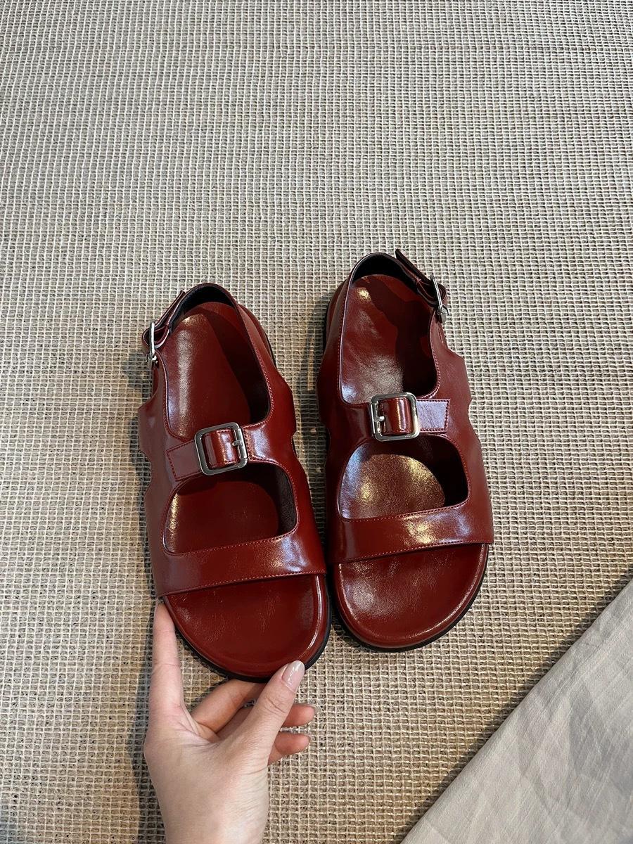 Cowhide version~ Vintage niche belt buckle open-toed platform sandals women s 2025 summer beach flat-bottomed cool slippers 40 бордовый
Cowhide version~ Vintage niche belt buckle open-toed platform sandals women s 2025 summer beach flat-bottomed cool slippers 40 бордовый