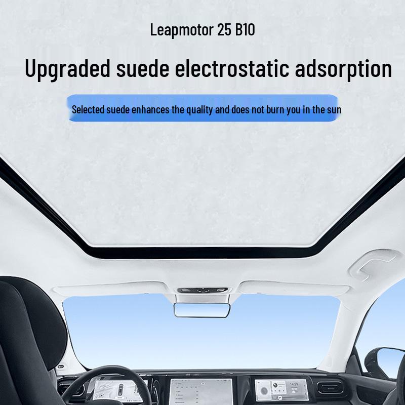 Leapmotor 25 B10 Статический солнцезащитный козырек для люка: Теплоизоляция и защита конфиденциальности Static adsorption - Black (1 piece)
Leapmotor 25 B10 Статический солнцезащитный козырек для люка: Теплоизоляция и защита конфиденциальности Static adsorption - Black (1 piece)