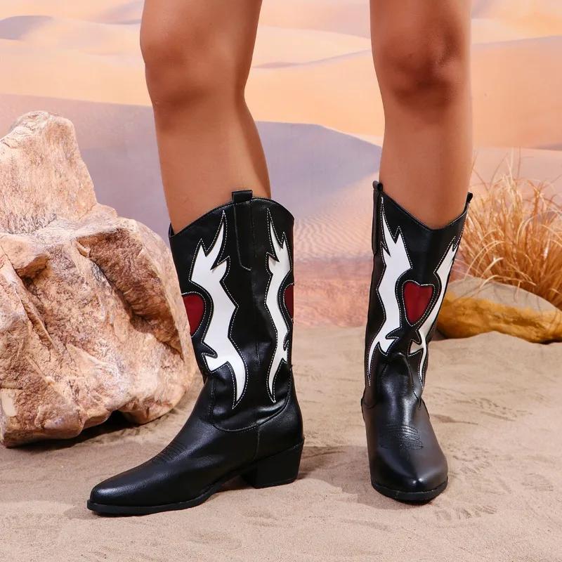 Fashion 2024 High Quality Shoes Female Sleeve Women s Boots Winter Pointed Toe Mixed Colors Middle Tube Chunky Heels Western Boots 43 чёрный
Fashion 2024 High Quality Shoes Female Sleeve Women s Boots Winter Pointed Toe Mixed Colors Middle Tube Chunky Heels Western Boots 43 чёрный