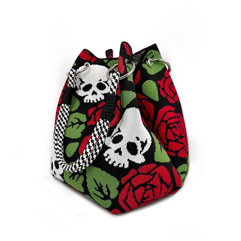 Готическая сумка-ведро с черепом розы на Хэллоуин - Большая вместительная сумка-тоут для вечеринок
Готическая сумка-ведро с черепом розы на Хэллоуин - Большая вместительная сумка-тоут для вечеринок