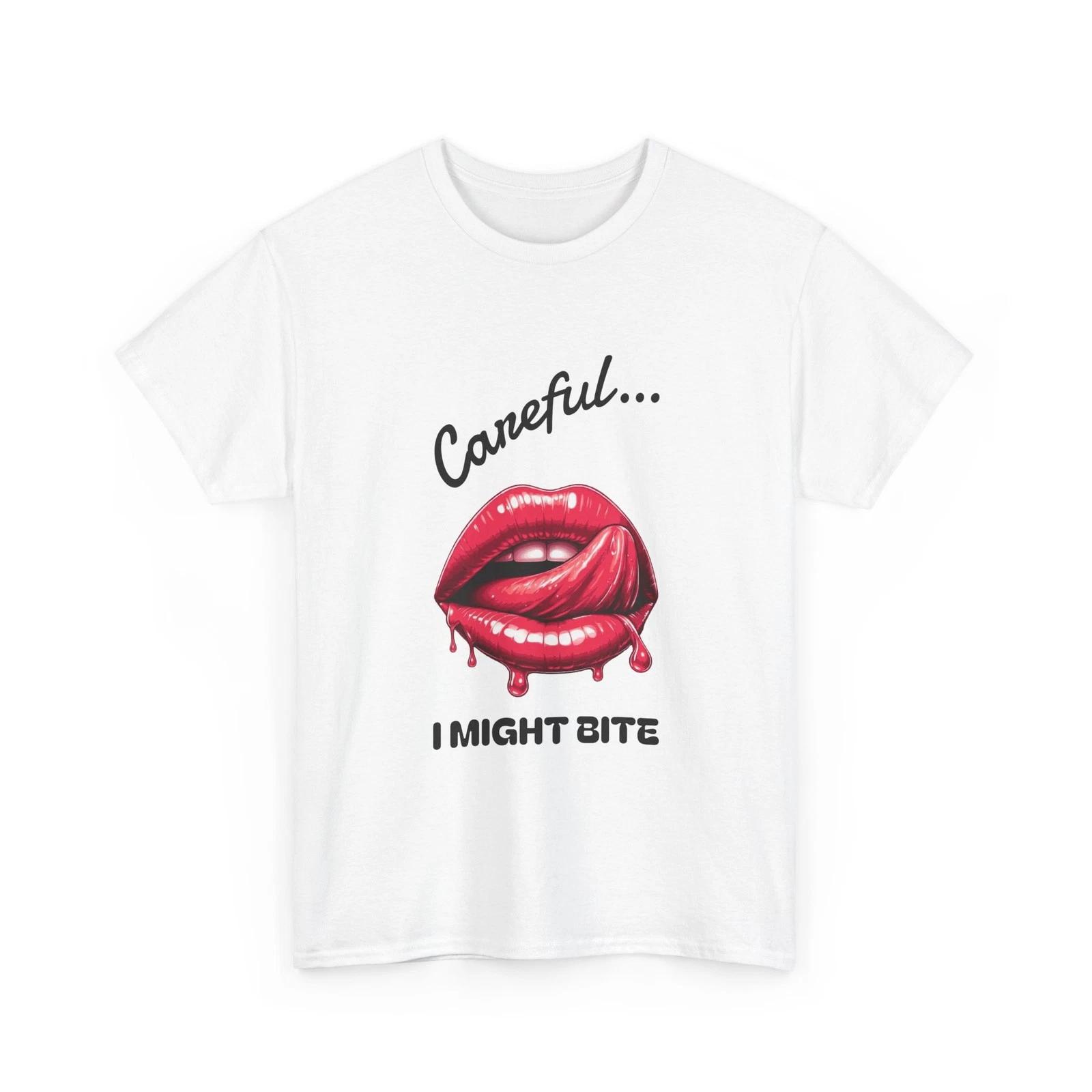 T-shirt Careful I might bite Big Lips 100% cotton XL
T-shirt Careful I might bite Big Lips 100% cotton XL