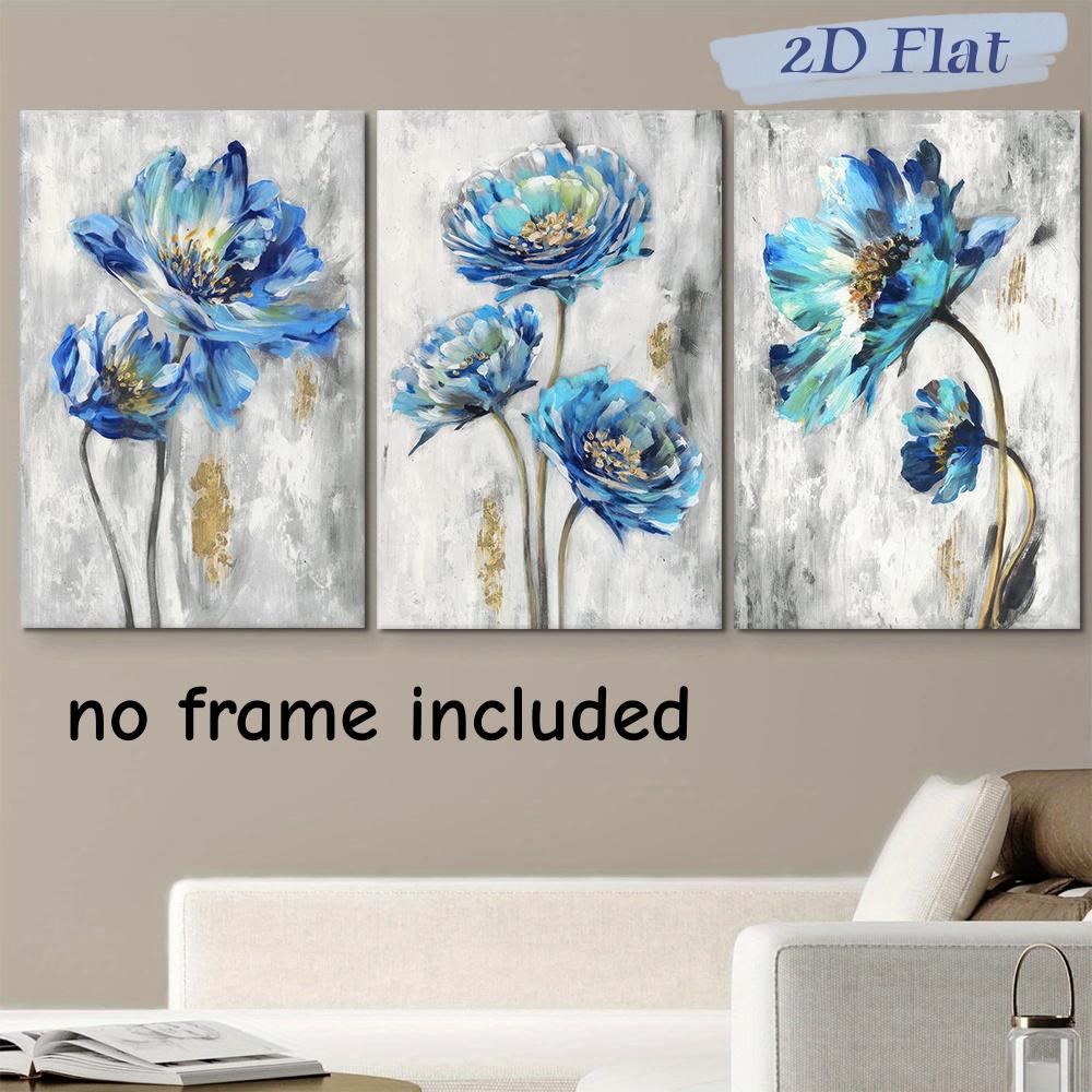 3-piece set of modern minimalist blue floral canvas hanging paintings, living room entrance decoration paintings, frameless abst (as the picture,20x30cm-3pcs)
3-piece set of modern minimalist blue floral canvas hanging paintings, living room entrance decoration paintings, frameless abst (as the picture,20x30cm-3pcs)