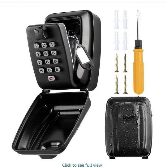 Wall Mounted Key Lock Box with 12 Digit Combination, Extra Large Waterproof Key Safe чорний
Wall Mounted Key Lock Box with 12 Digit Combination, Extra Large Waterproof Key Safe чорний