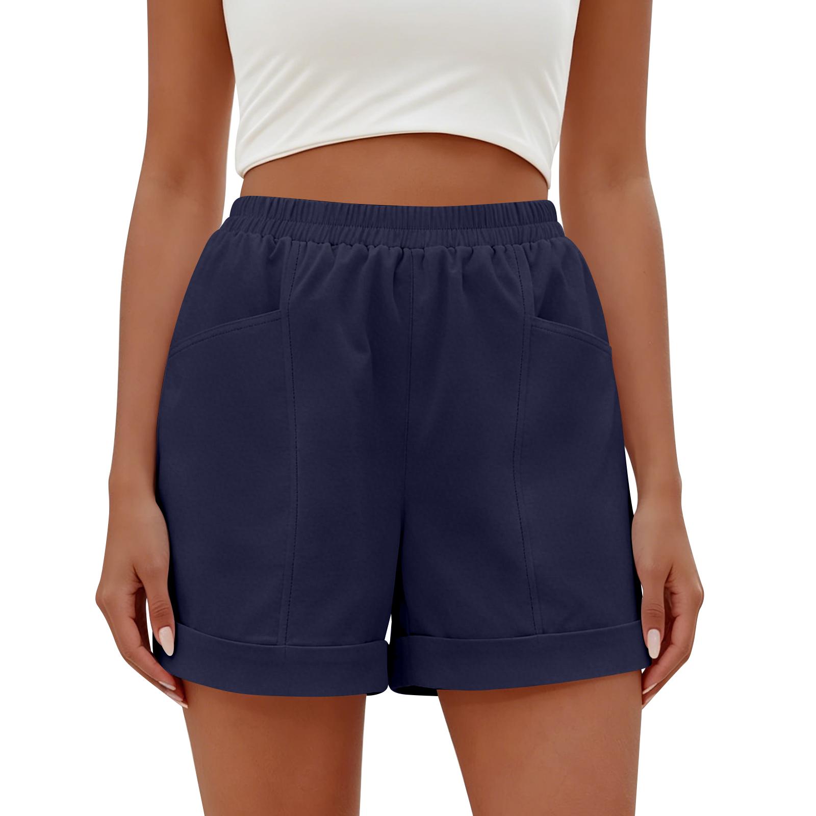 Shorts For Women Casual Summer Beach Vacation Shorts With Pockets L Темно-синій
Shorts For Women Casual Summer Beach Vacation Shorts With Pockets L Темно-синій