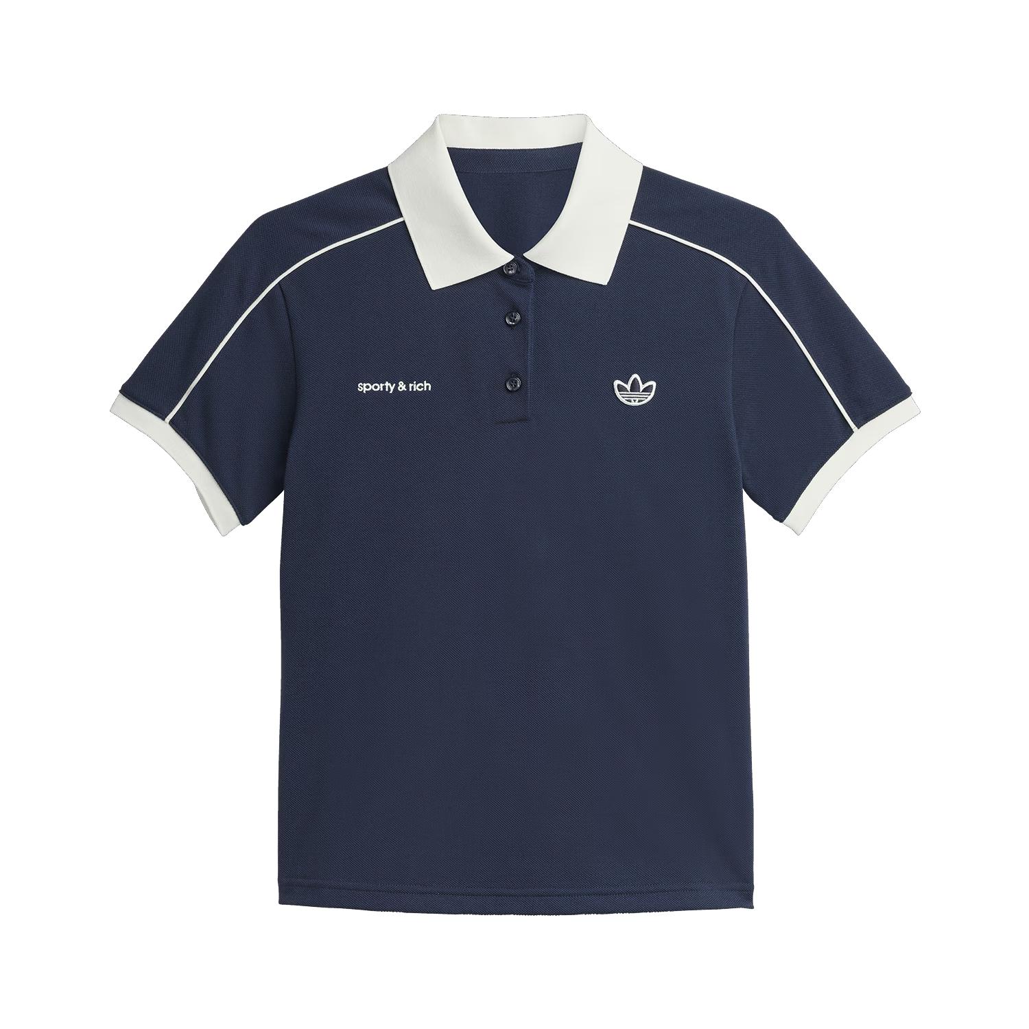 Adidas Originals X Sporty & Rich Collaboration SS25 Comfortable Sports Minimalist Short Sleeve Polo Shirt Women tops Deep-Navy-Blue JL7198 XS
Adidas Originals X Sporty & Rich Collaboration SS25 Comfortable Sports Minimalist Short Sleeve Polo Shirt Women tops Deep-Navy-Blue JL7198 XS