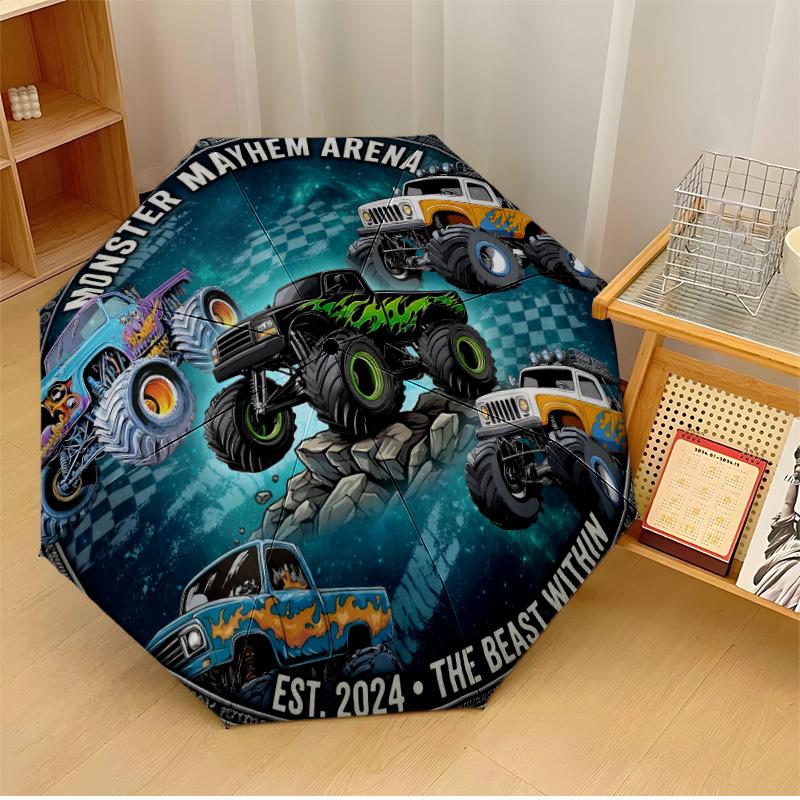 Monster Truck Art (2) Printed umbrella windproof folding umbrella portable sun and rain umbrella suitable for gifting
Monster Truck Art (2) Printed umbrella windproof folding umbrella portable sun and rain umbrella suitable for gifting