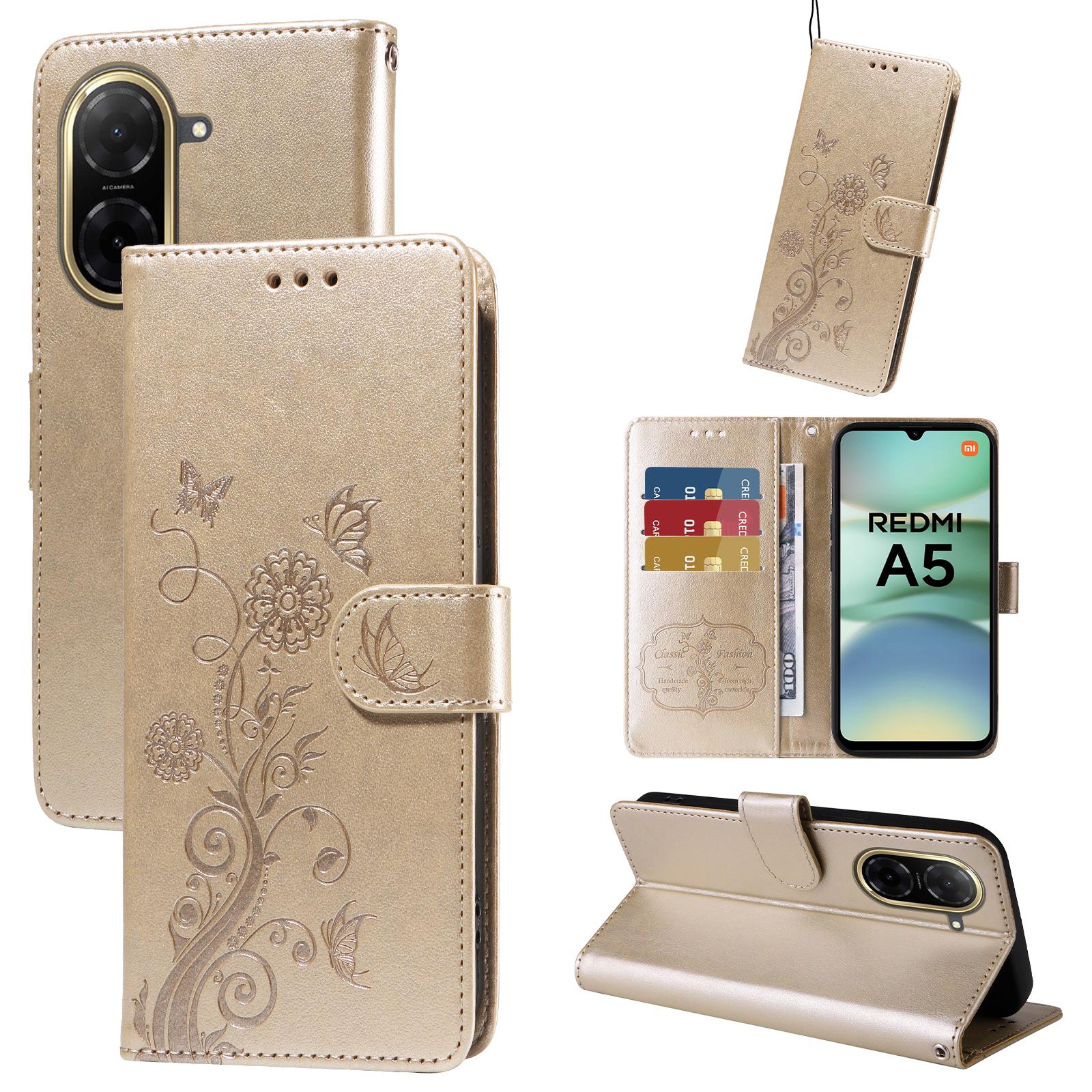 For Xiaomi Redmi A5 NFC (173.45*79.35*8.45mm) Leather Case Butterfly Floral Imprint Wallet Stand Cover Golden
For Xiaomi Redmi A5 NFC (173.45*79.35*8.45mm) Leather Case Butterfly Floral Imprint Wallet Stand Cover Golden