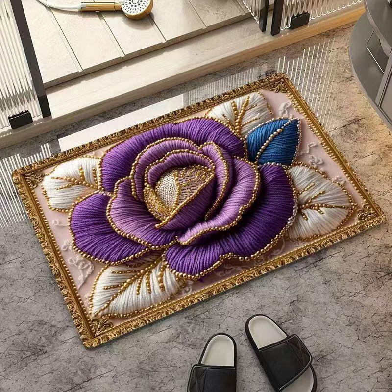 Cross 3D Large Flower Diatomaceous Earth Floor Mat Decorative Floor Mat for Bathroom Entrance Foyer Entrance Door Foot Mat for Door Entry 40*60cm (diatom mud rubber bottom)
Cross 3D Large Flower Diatomaceous Earth Floor Mat Decorative Floor Mat for Bathroom Entrance Foyer Entrance Door Foot Mat for Door Entry 40*60cm (diatom mud rubber bottom)