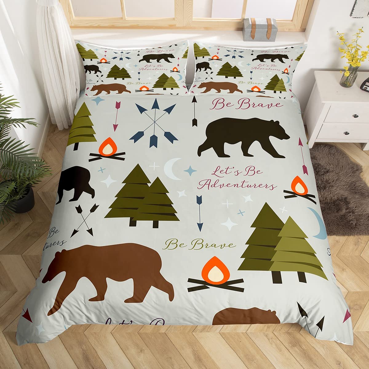 Comforter Camper Theme For Teens Adults Kids Queen Size With 2 Bonfire Evening Bedding Set 3 Pieces Comforter (quilt)-EU Single(135*200cm)3pcs
Comforter Camper Theme For Teens Adults Kids Queen Size With 2 Bonfire Evening Bedding Set 3 Pieces Comforter (quilt)-EU Single(135*200cm)3pcs