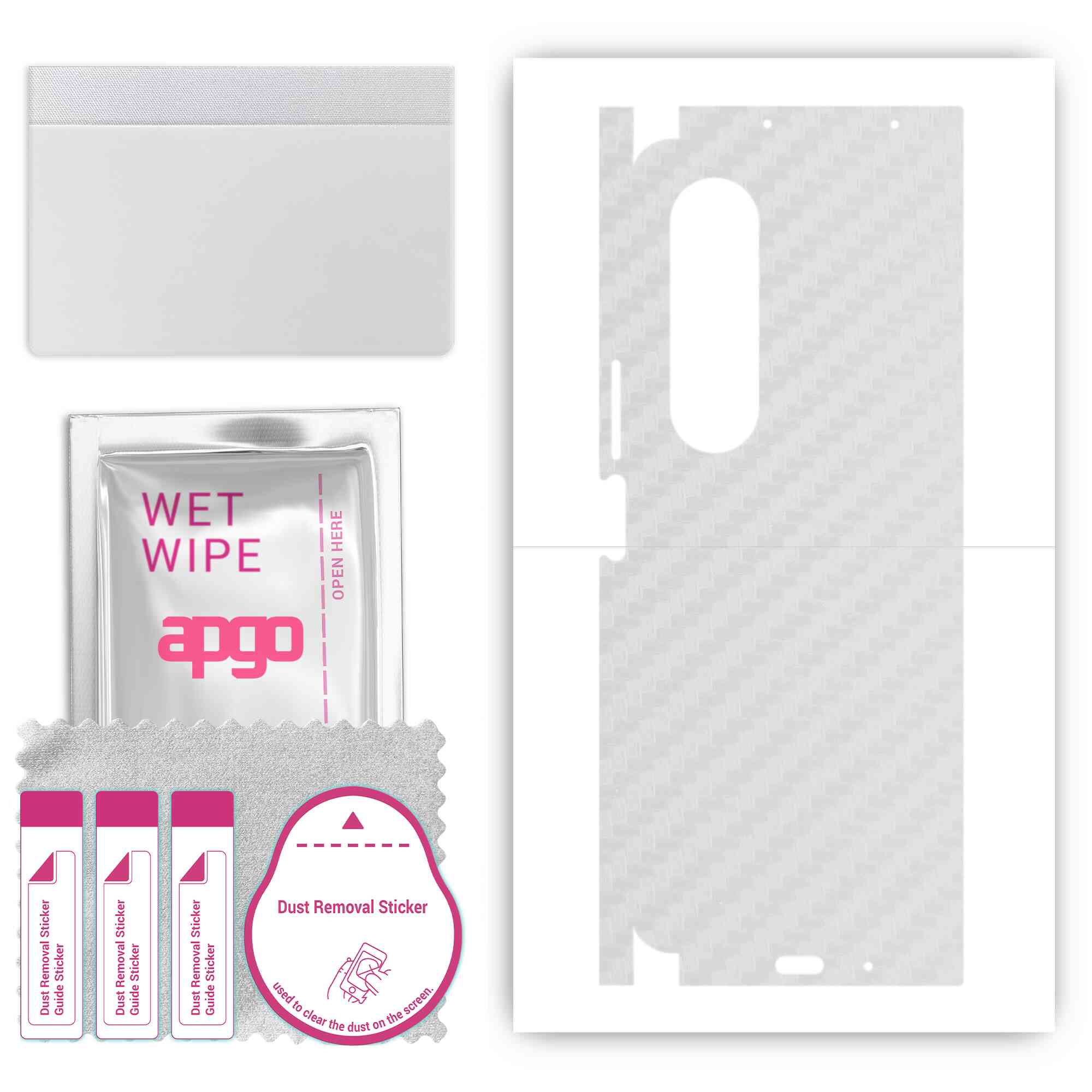 Apgo Protective Skin Sticker for the back+sides compatible with Samsung Galaxy Z Fold4, Full Wrap Film, Foil, Vinyl - Pattern Transparent Carbon
Apgo Protective Skin Sticker for the back+sides compatible with Samsung Galaxy Z Fold4, Full Wrap Film, Foil, Vinyl - Pattern Transparent Carbon